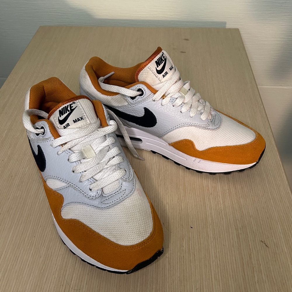 Nike Men’s White, Orange & Black Air Max Sneakers